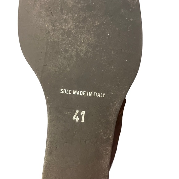 Italian Calf Hair Mid-Shin Boots with Leather Covered Wedge Heel - Picture 13 of 14